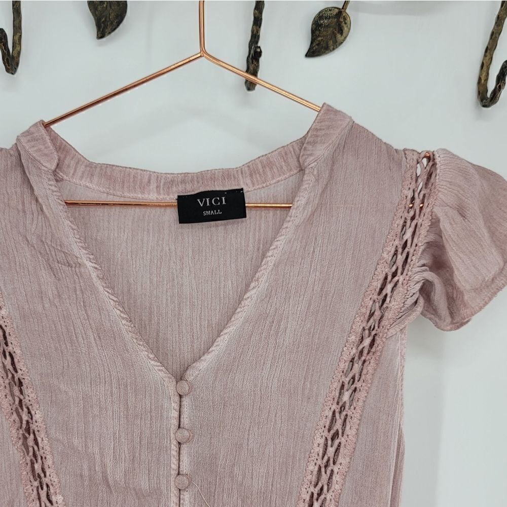 Vici dusty rose boho dress - Picture 7 of 9
